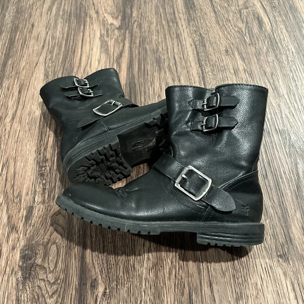 FRYE Veronica Bucle-strap Engineer Boot Toddler Little Kid Size 1